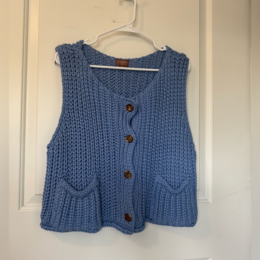33 coastal chunky knit sweater vest - Picture 5 of 5